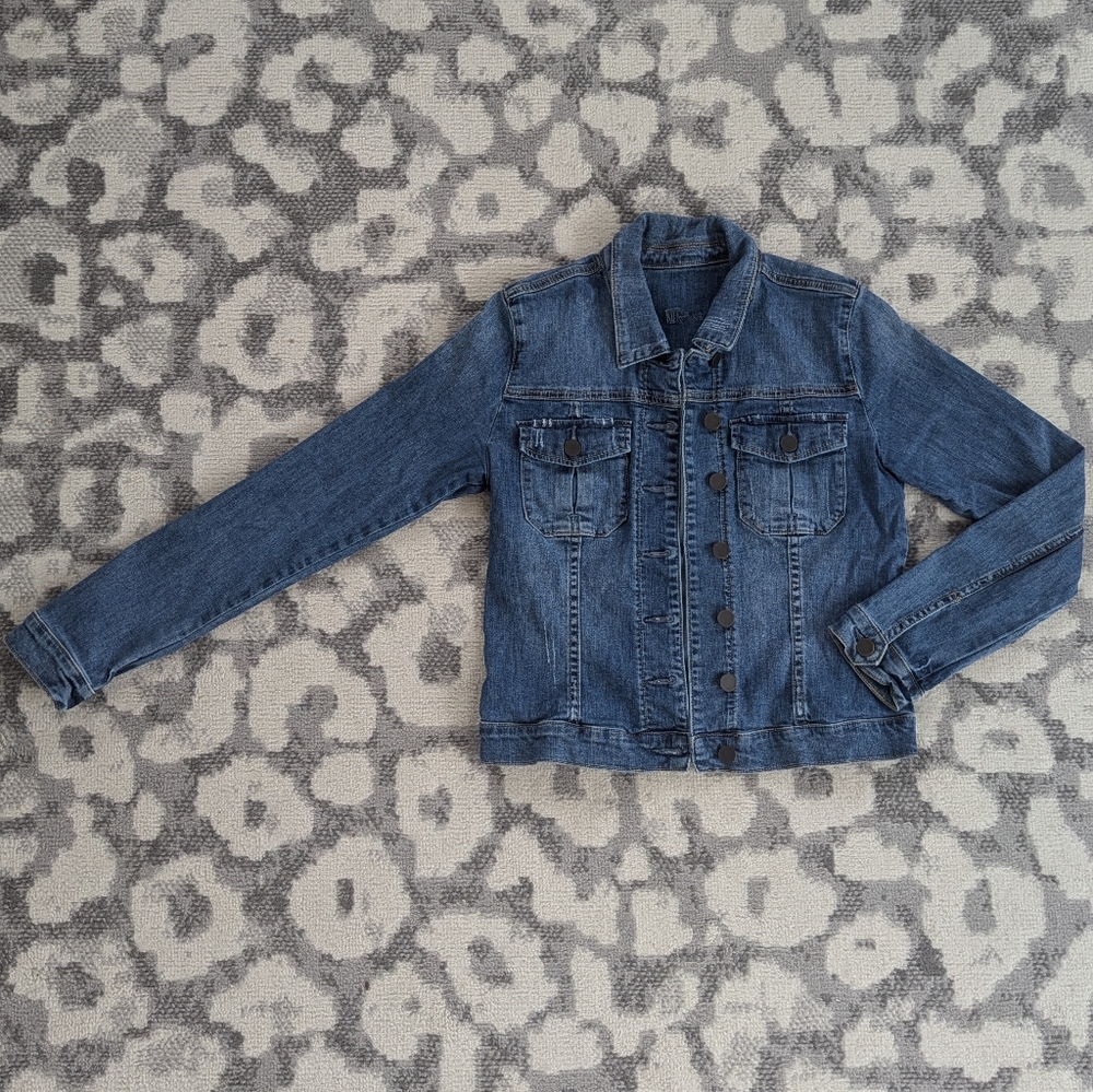 Kut from the Cloth Distressed Denim Jacket Women's Size Small